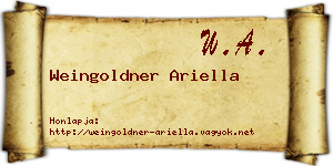 Weingoldner Ariella névjegykártya