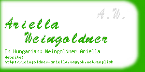 ariella weingoldner business card